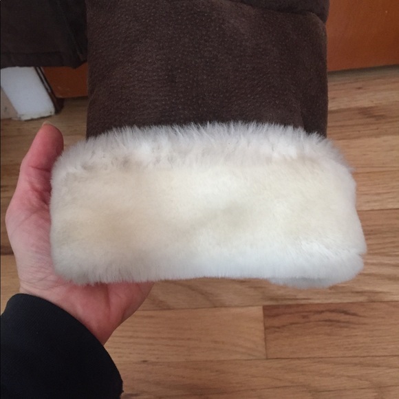 VINTAGE leather suede jacket with fur lining - Picture 3 of 5